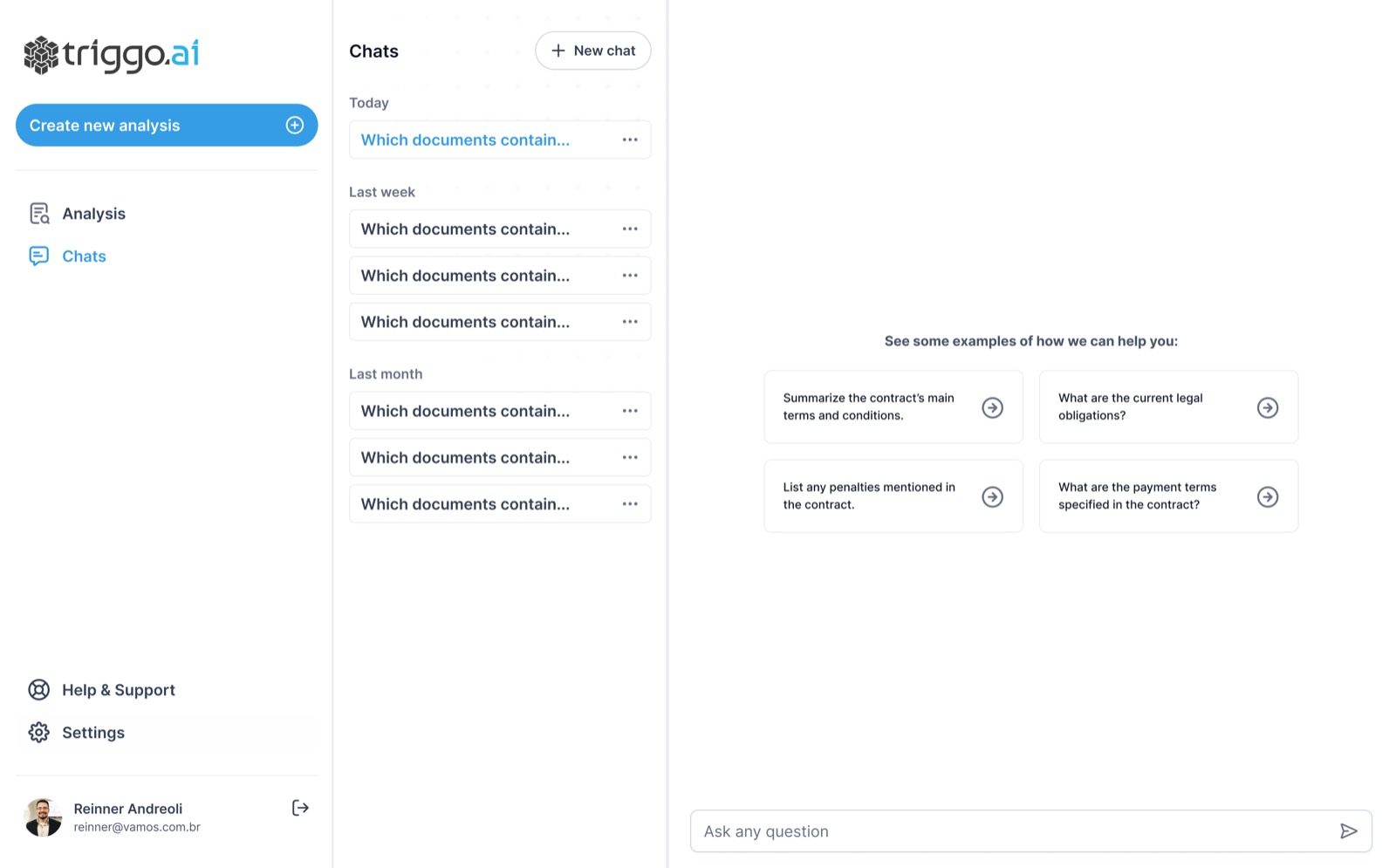 A proposta discutida no chat, com o documento do lado
